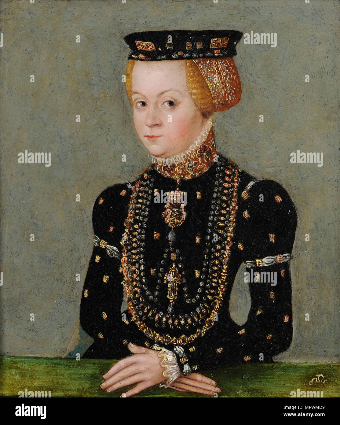 Portrait of Sophia Jagiellon (1522-1575), Duchess of Brunswick-Wolfenbüttel, c. 1565. Stock Photo
