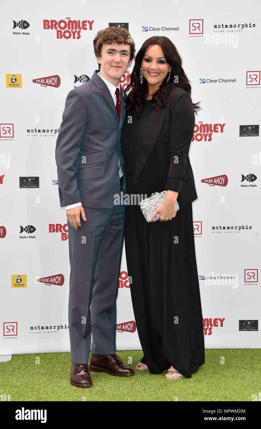 Brenock O'Connor and Martine McCutcheon attending The Bromley Boys