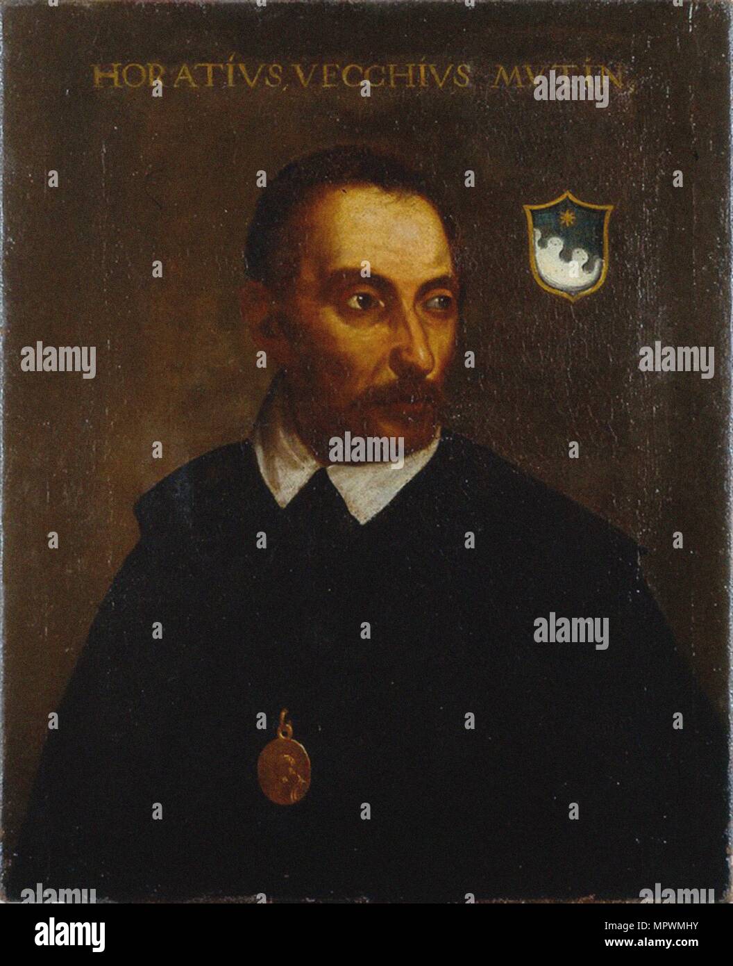 Portrait of the composer Orazio Vecchi (1550-1605), ca. 1587-1596. Stock Photo