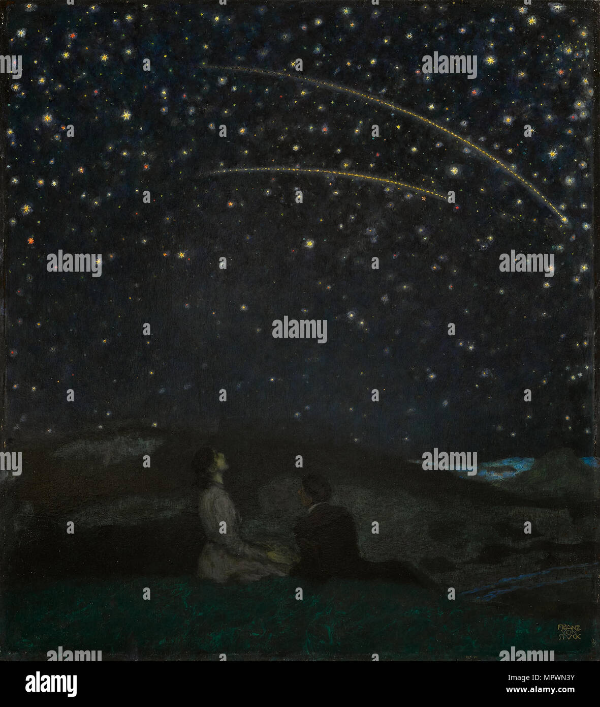 Shooting Stars (Franz and Mary Stuck), 1912. Stock Photo