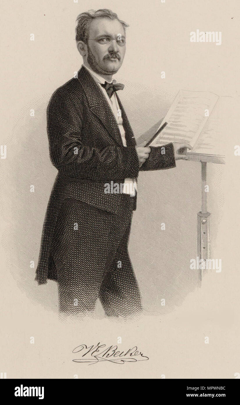 Portrait of the composer Valentin Eduard Becker (1814-1890), 1860. Stock Photo