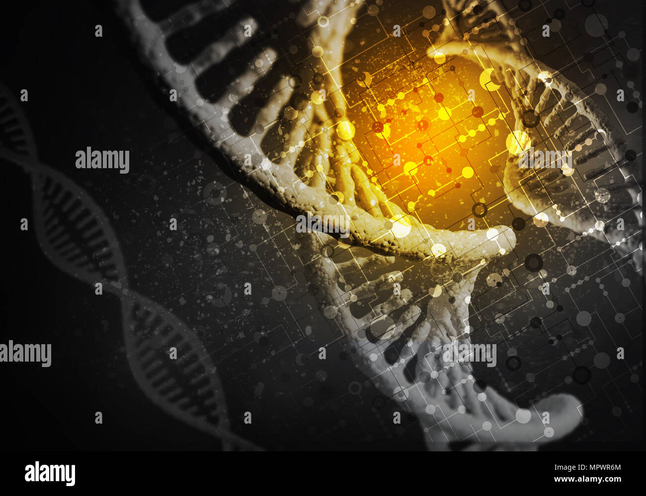 DNA molecules background Stock Photo - Alamy