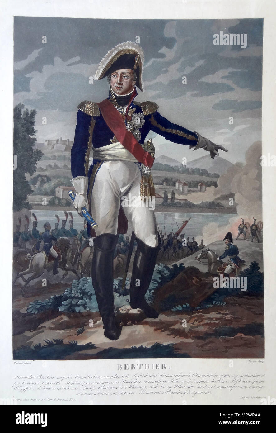 Louis-Alexandre Berthier (1753-1815), Prince de Wagram, Prince of Neuchâtel, . Stock Photo