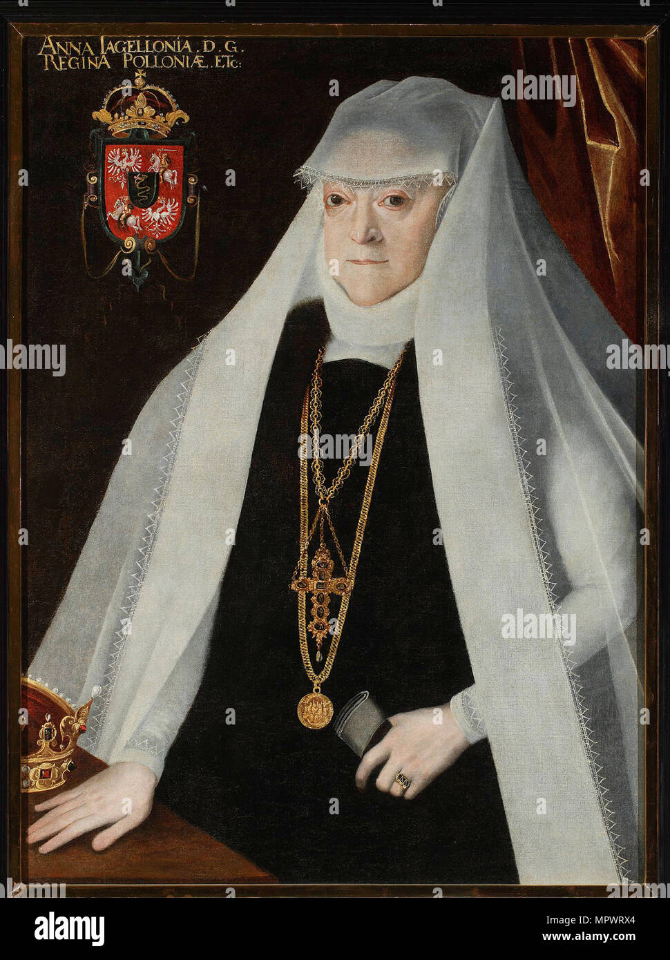 Portrait of Anna Jagiellon (1523-1596), queen of Poland, before 1596. Stock Photo