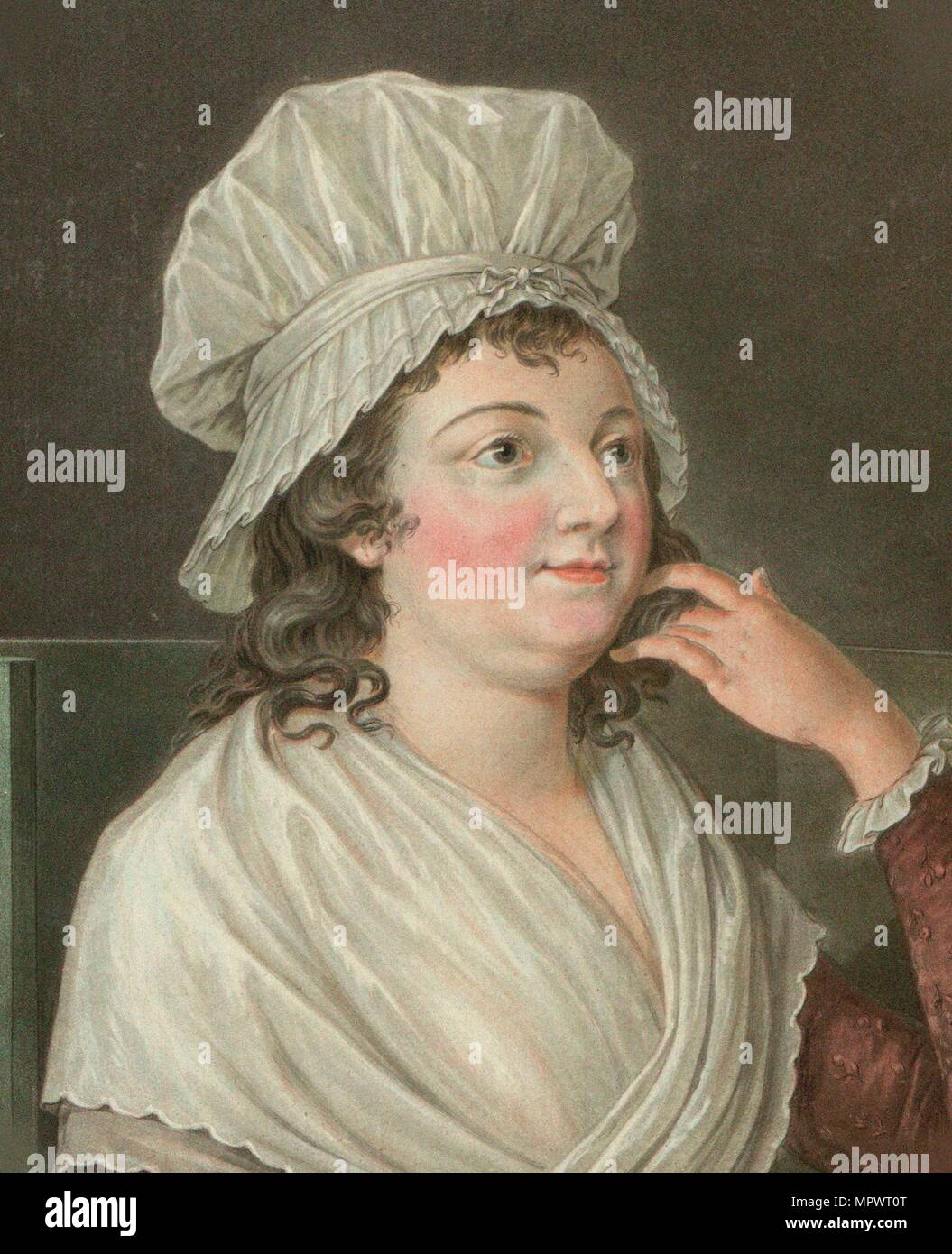 Portrait of Charlotte Corday (1768-1793), 1793. Stock Photo