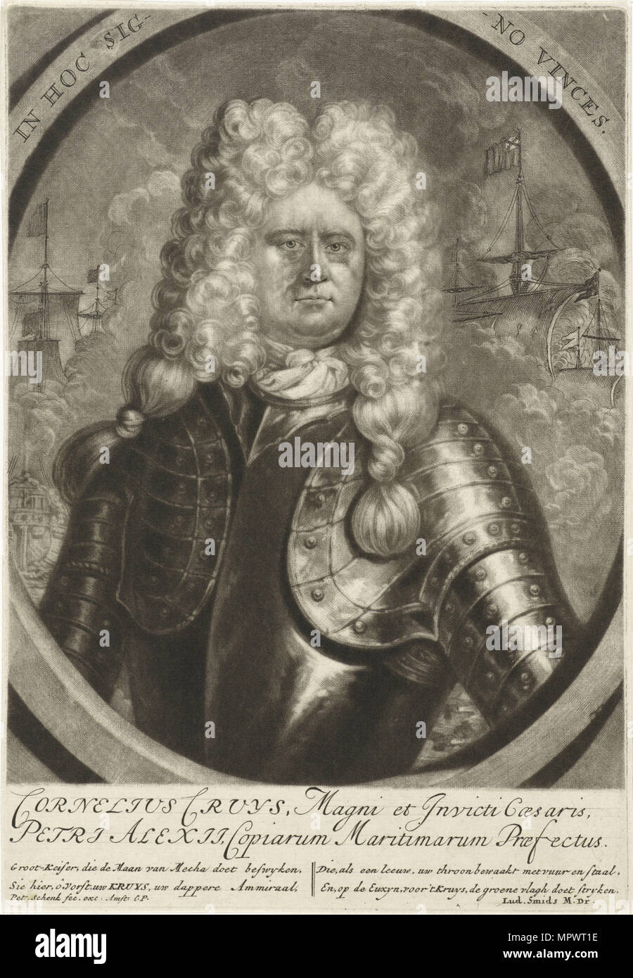 Portrait of Cornelius Cruys (1655-1727), Vice Admiral of the Imperial Russian Navy, c. 1713. Stock Photo