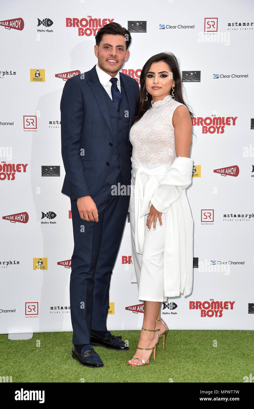 Jordan Brook and Sofia Filipe attending The Bromley Boys World Premiere  held at Wembley Stadium in London Stock Photo - Alamy
