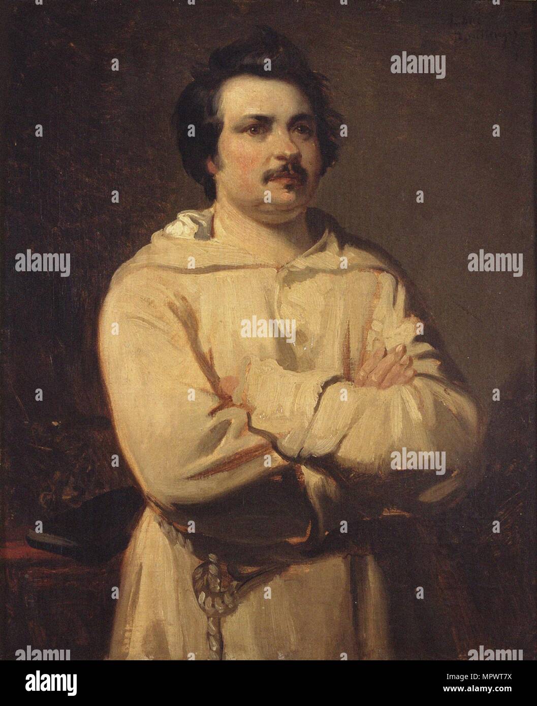 Portrait of Honoré de Balzac (1799-1850), 1836. Stock Photo