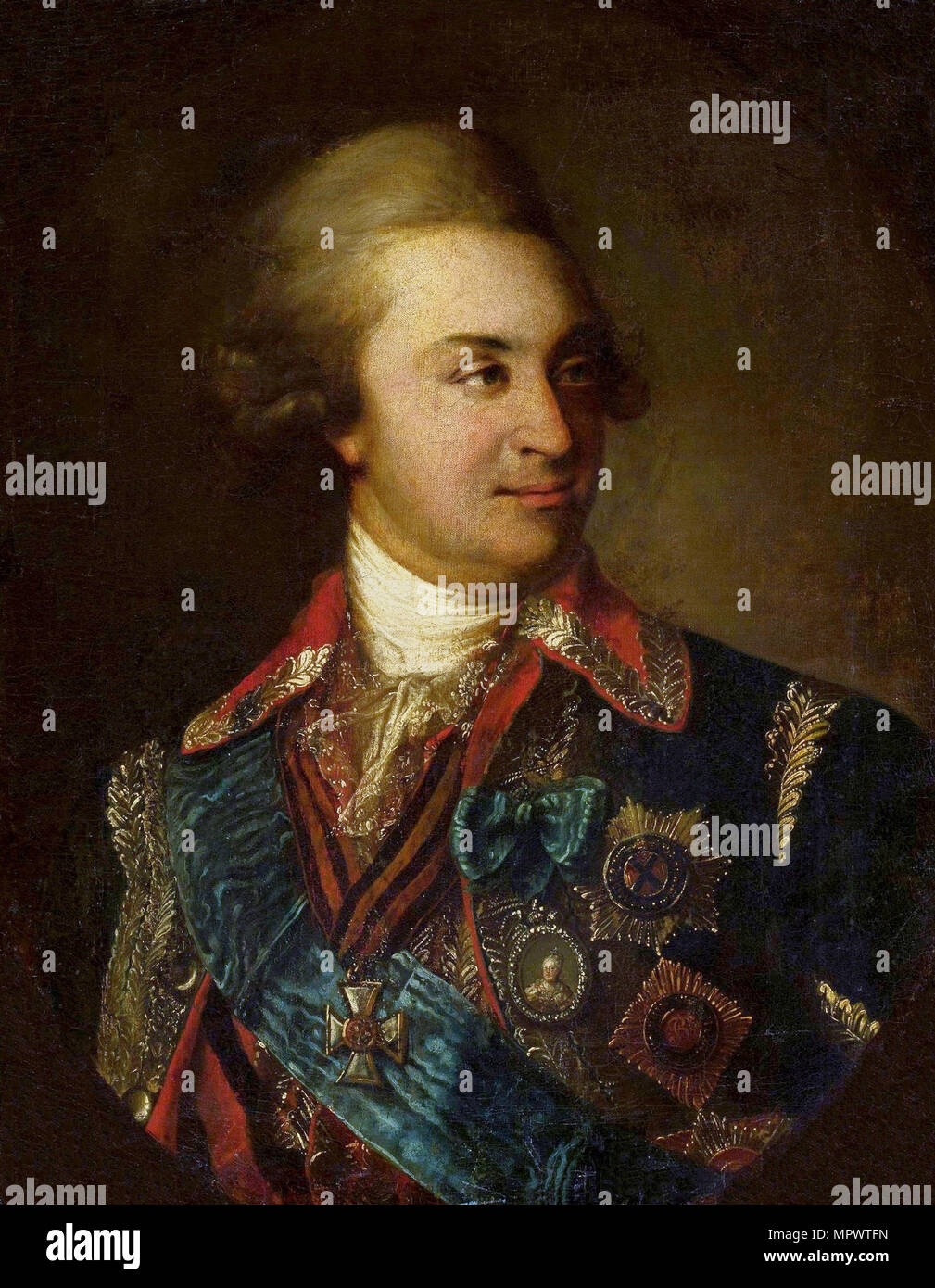 Portrait of Prince Grigory Alexandrovich Potyomkin (1739-1791), before 1792. Stock Photo