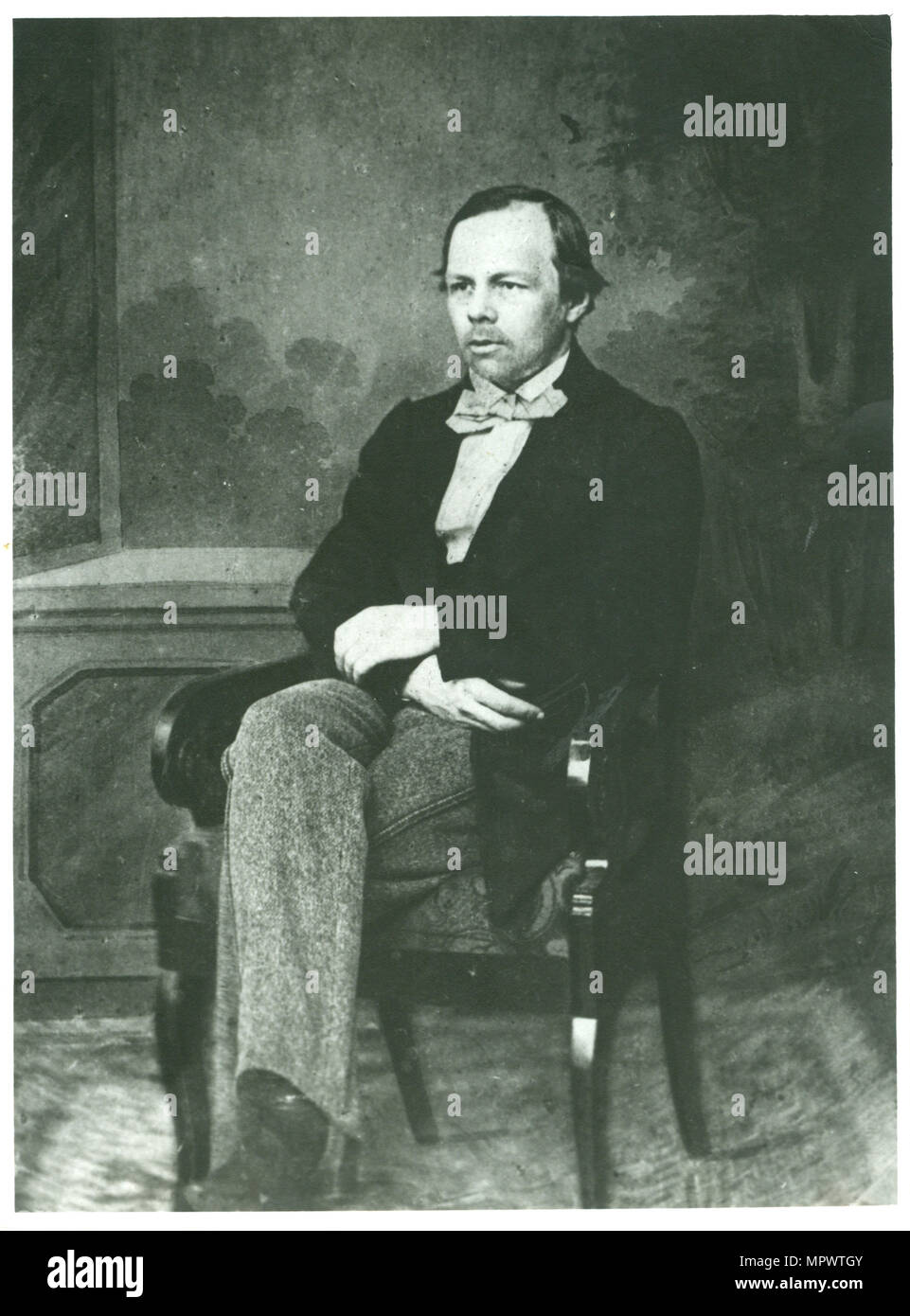Portrait of the author Fyodor Mikhaylovich Dostoyevsky (1821-1881), 1861. Stock Photo