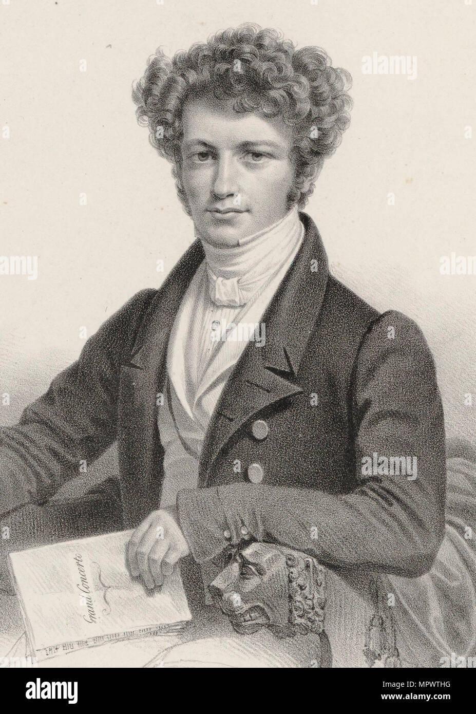 Portrait of the composer and pianist Henri Herz (1803-1888) , 1830. Stock Photo