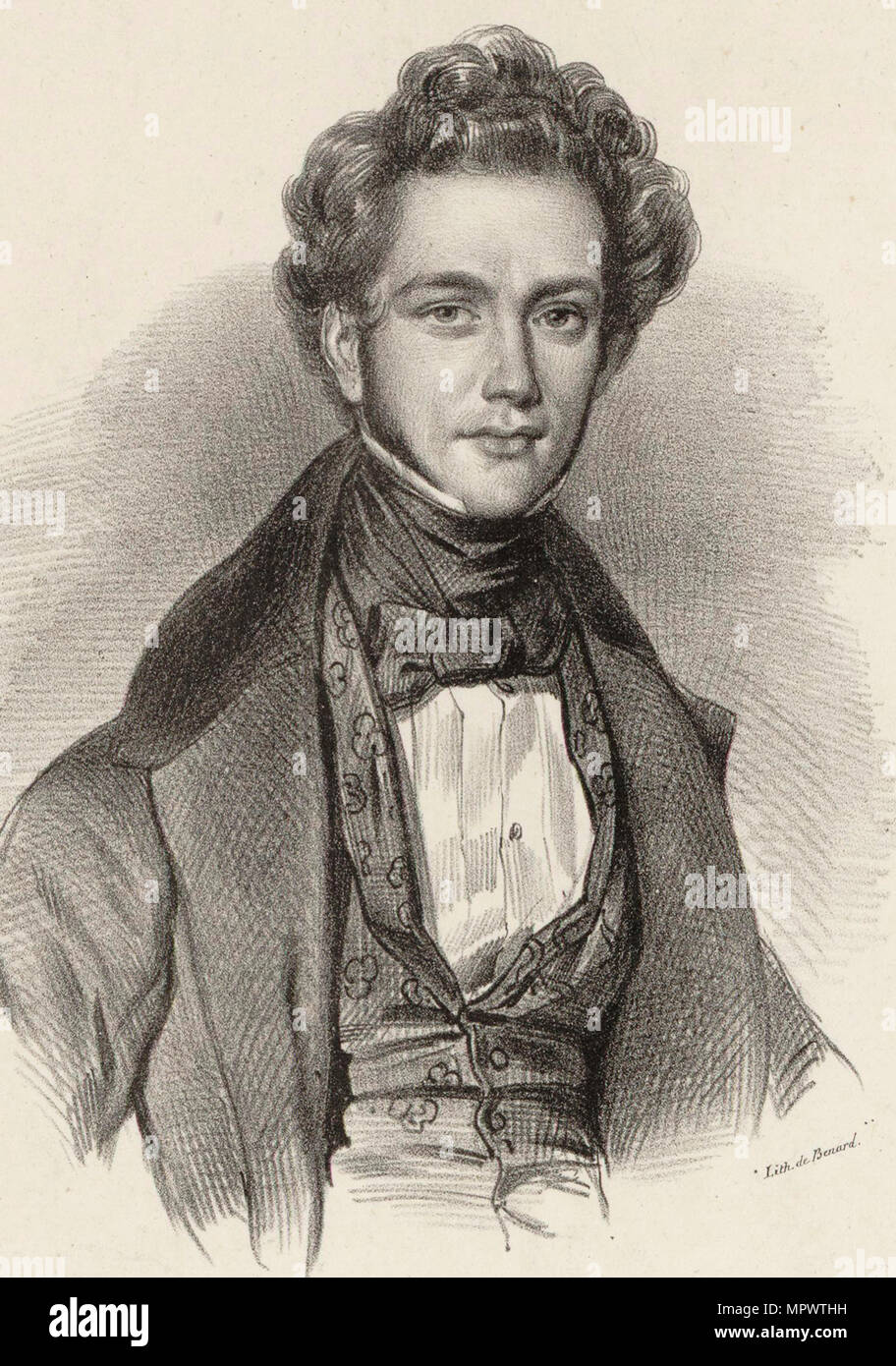 Portrait of the composer and pianist Henri Herz (1803-1888) , 1834. Stock Photo
