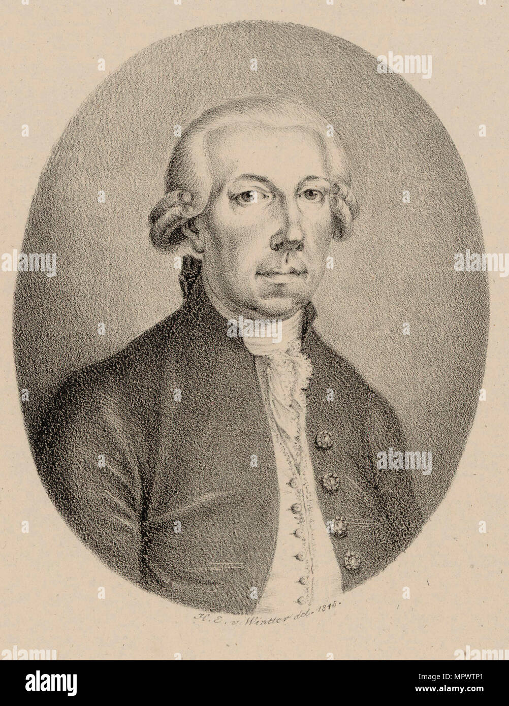 Portrait of the flautist and composer Friedrich Hartmann Graf (1727-1795), 1800s. Stock Photo