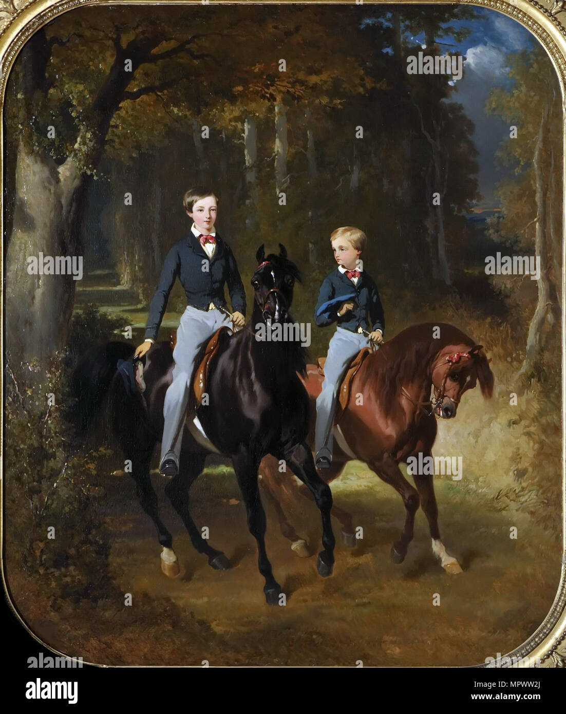 Prince Philippe of Orléans (1838-1894), Comte de Paris and his Brother, Robert d'Orleans (1840-1910) Stock Photo