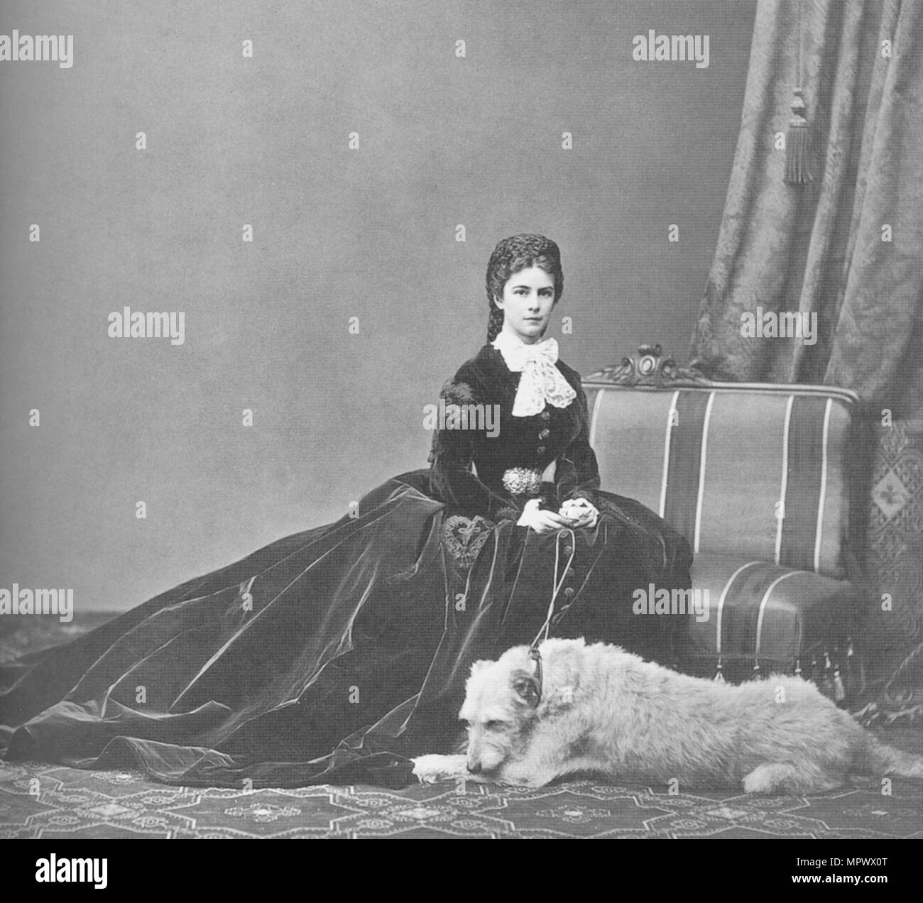 The Empress Elisabeth of Austria  , 1865. Stock Photo