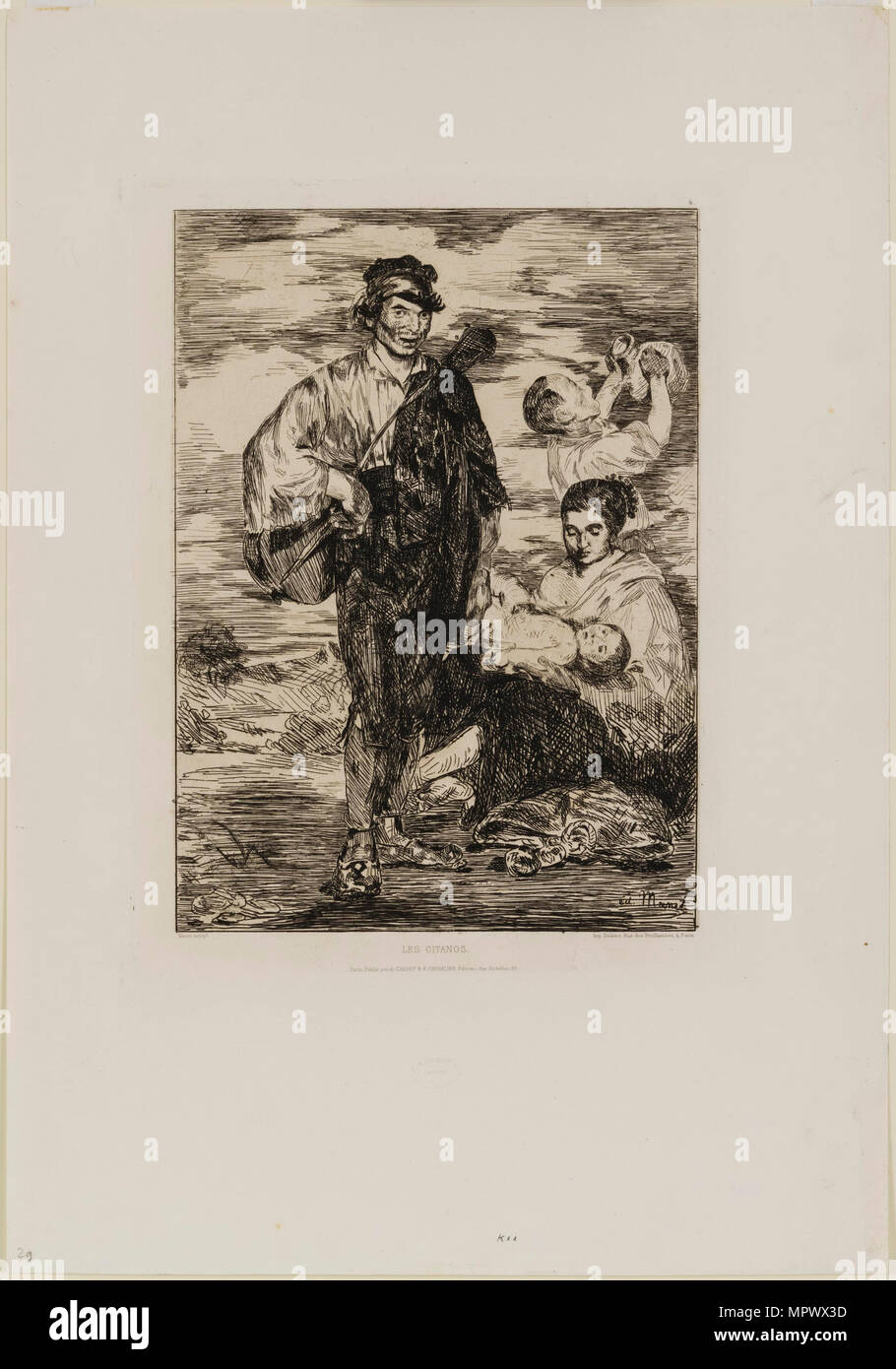 The Gypsies, 1862. Stock Photo