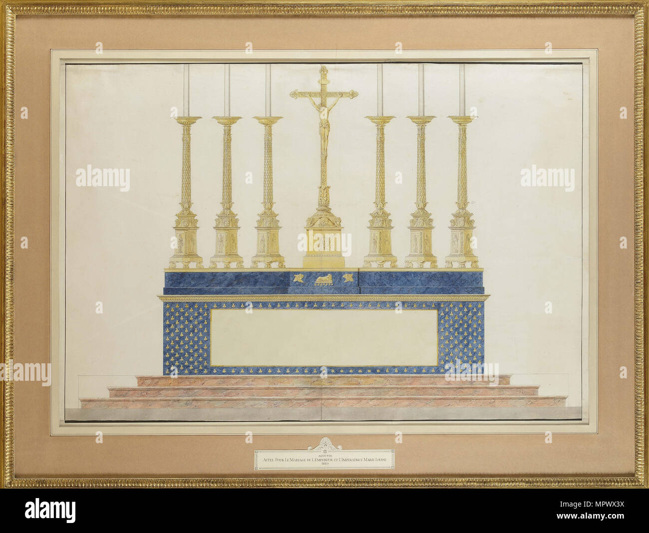 The high altar for the marriage of Napoleon I and Marie-Louise of Austria, ca 1805-1809. Stock Photo