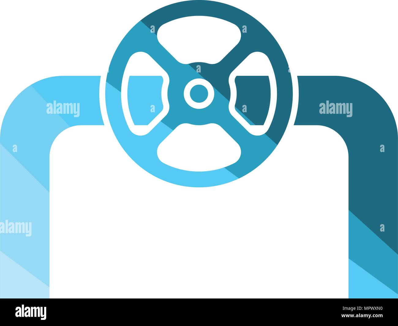 Icon of Pipe with valve. Flat color design. Vector illustration Stock ...