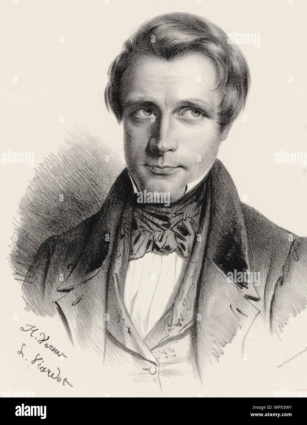 Portrait of the composer Henri Brod 1799 1839 1835 Stock Photo