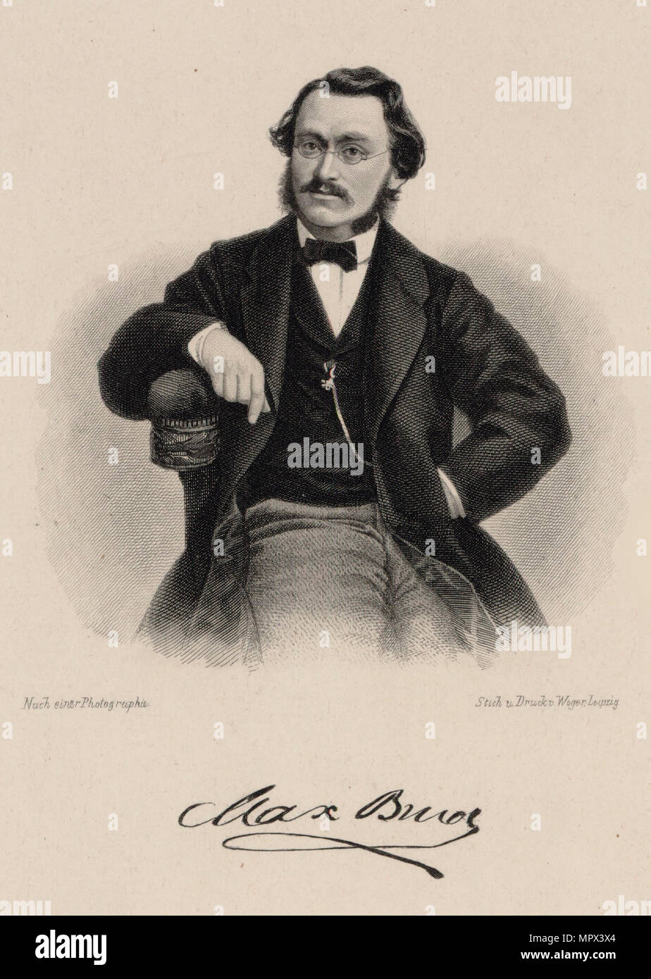 Portrait of the composer Max Bruch (18381920), 1870 Stock Photo Alamy