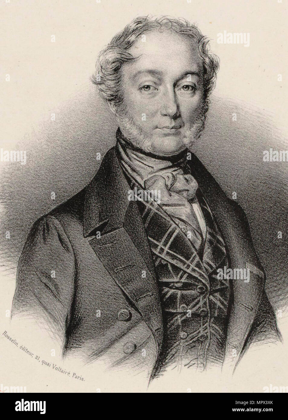 Portrait of the composer Michele Enrico Carafa (17871872), 1850 Stock