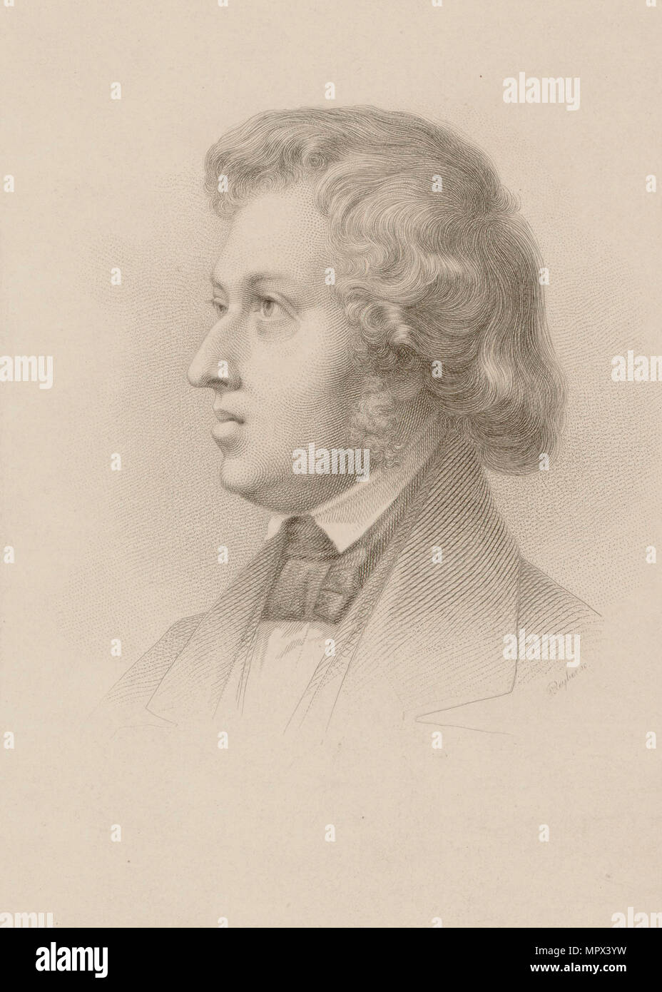 Portrait of the composer Frédéric Chopin (1810-1849), 1840s. Stock Photo