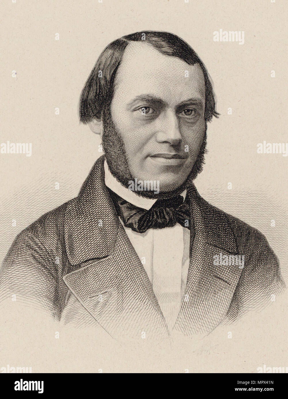 Portrait of the composer Ferdinand David (1810-1873), 1870. Stock Photo
