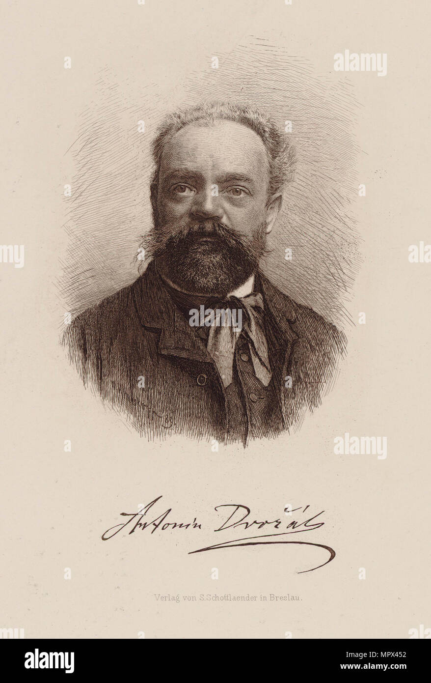 Portrait of the composer Antonin Dvorak (1841-1904), 1889. Stock Photo