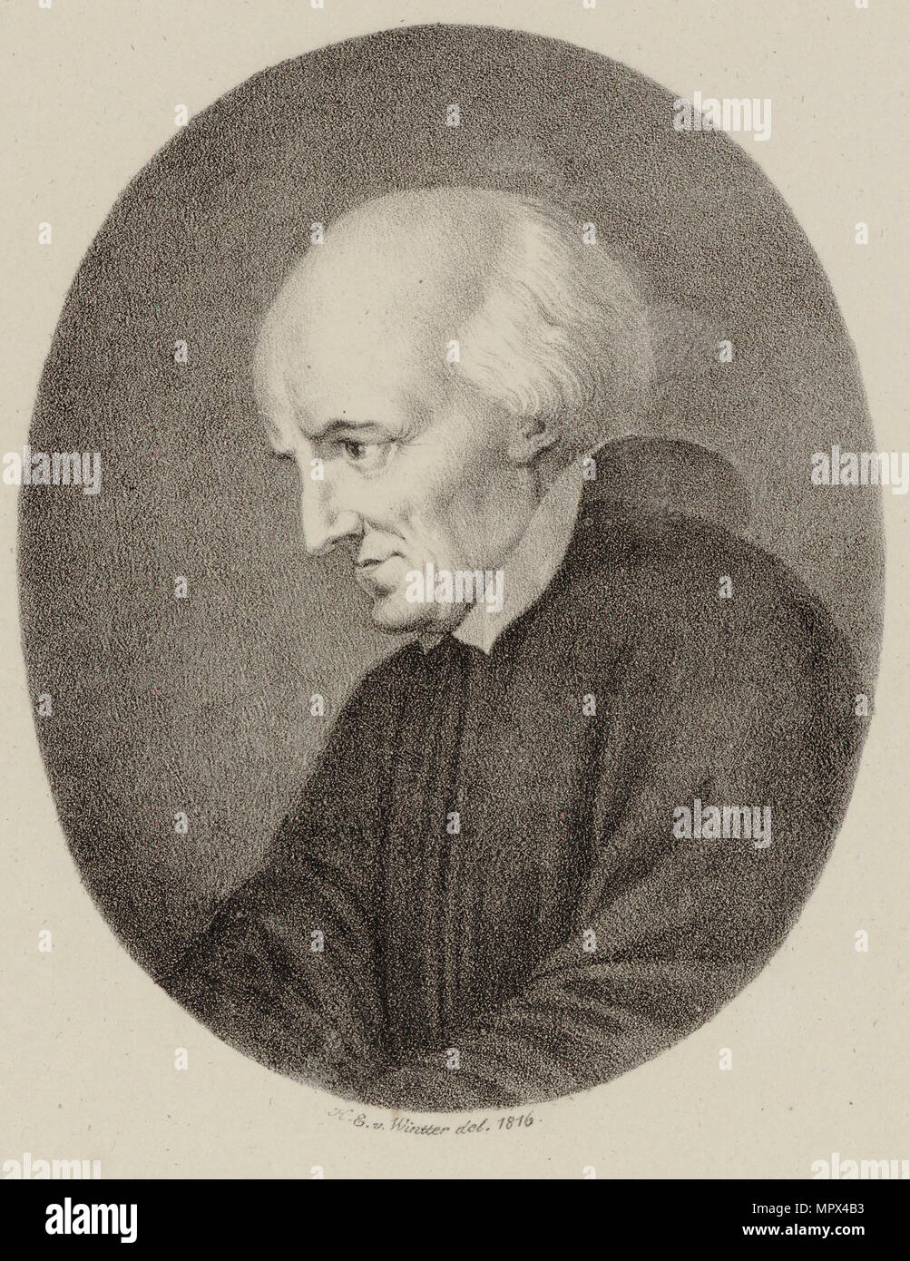 Portrait of the composer Karl Friedrich Christian Fasch (1736-1800), 1816. Stock Photo