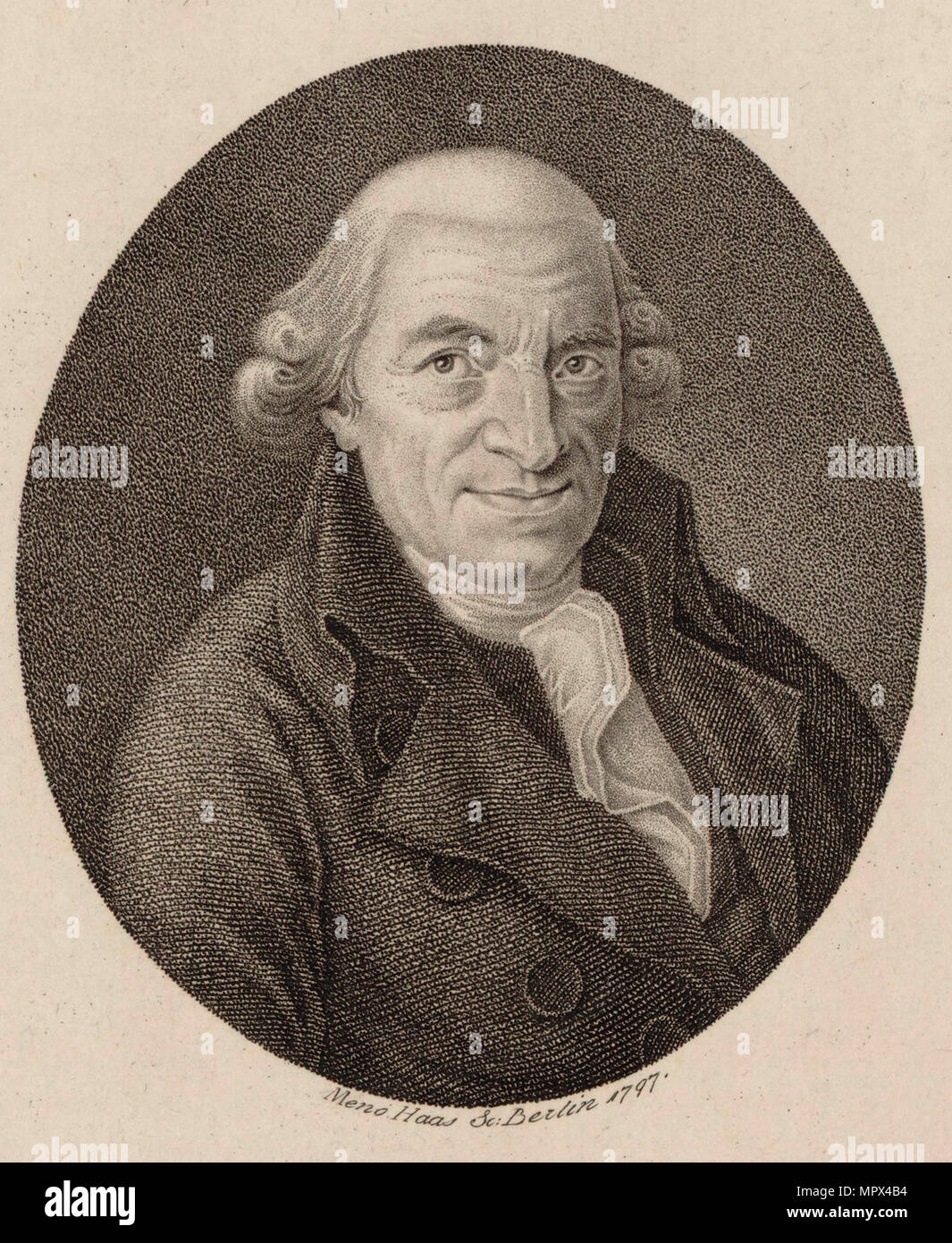 Portrait of the composer Karl Friedrich Christian Fasch (1736-1800), 1797. Stock Photo