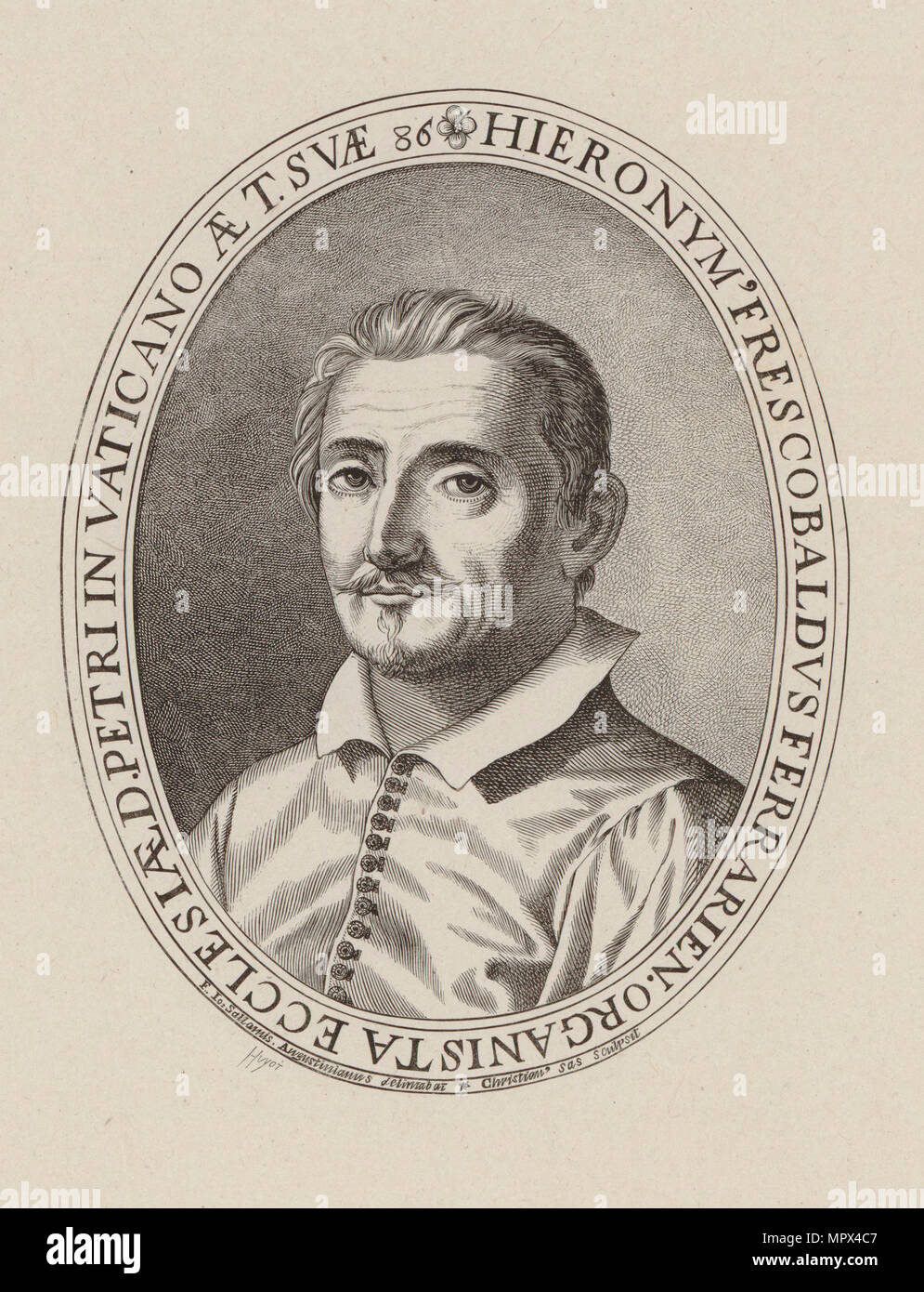 Portrait of the composer Girolamo Frescobaldi (1583-1643). Stock Photo