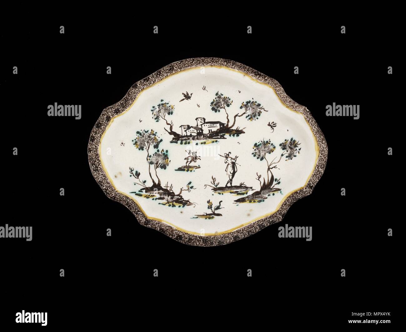 Dish (stand), 18th century. Artist: Unknown. Stock Photo