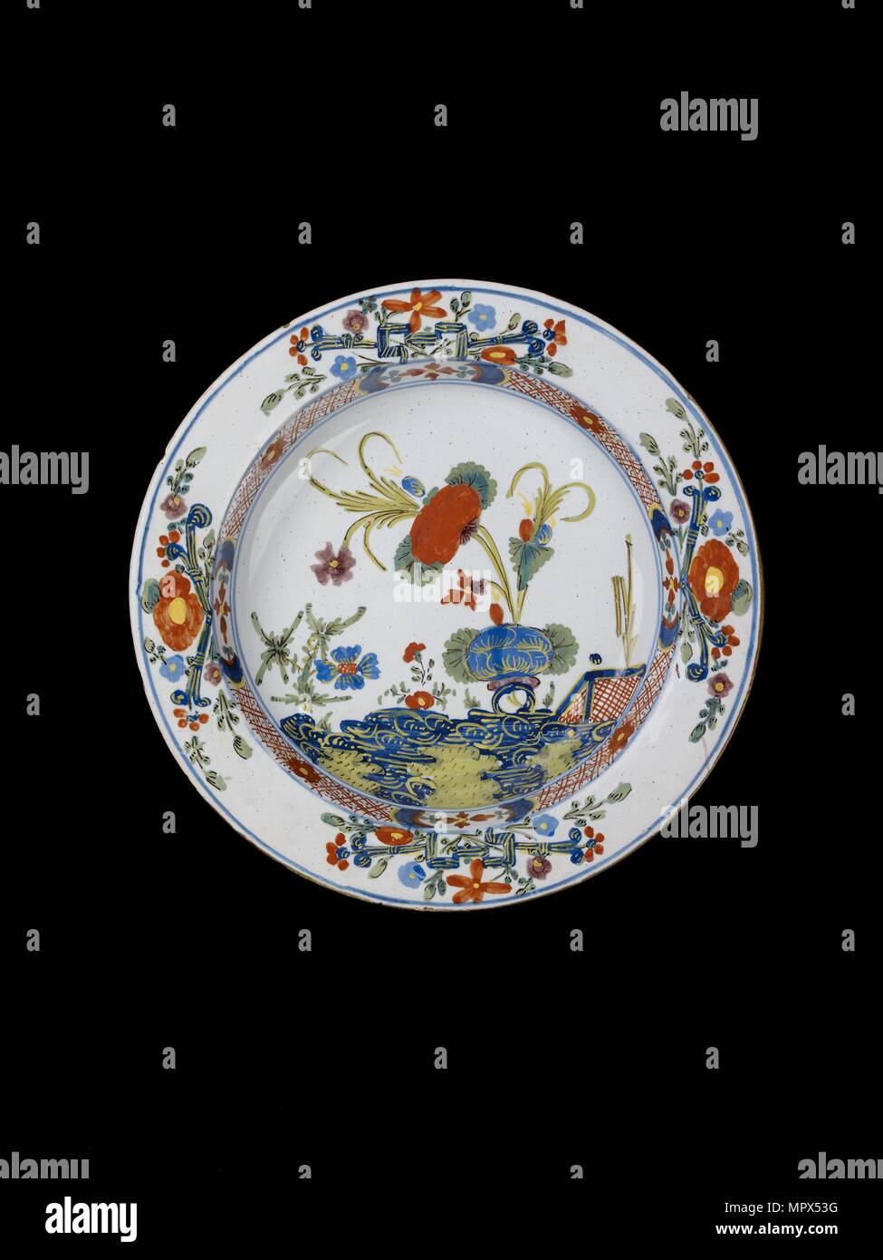 Plate, c1765-1800. Artist: Ferniani Factory. Stock Photo