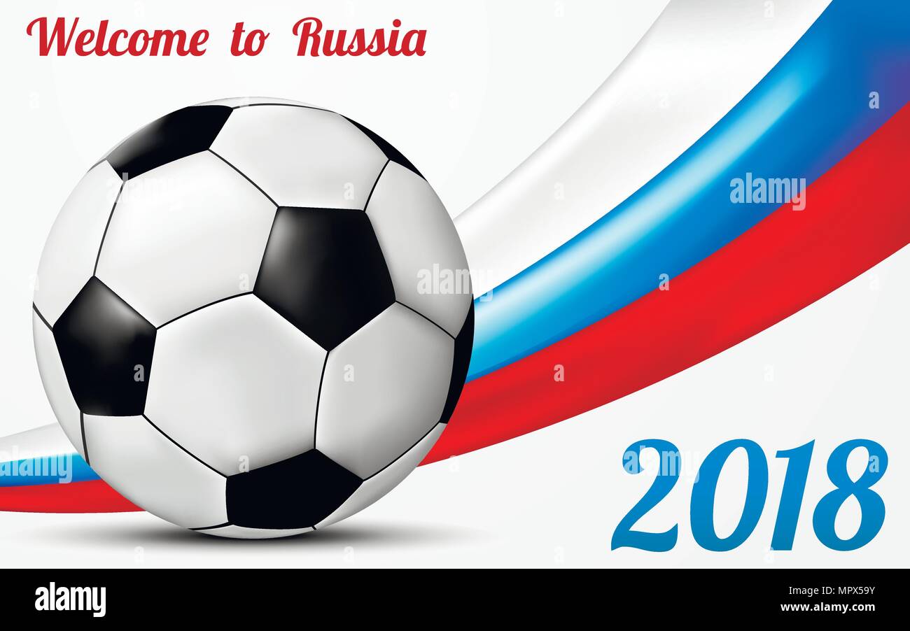 Welcome to Russia greeting background design. Vector illustration. Stock Vector