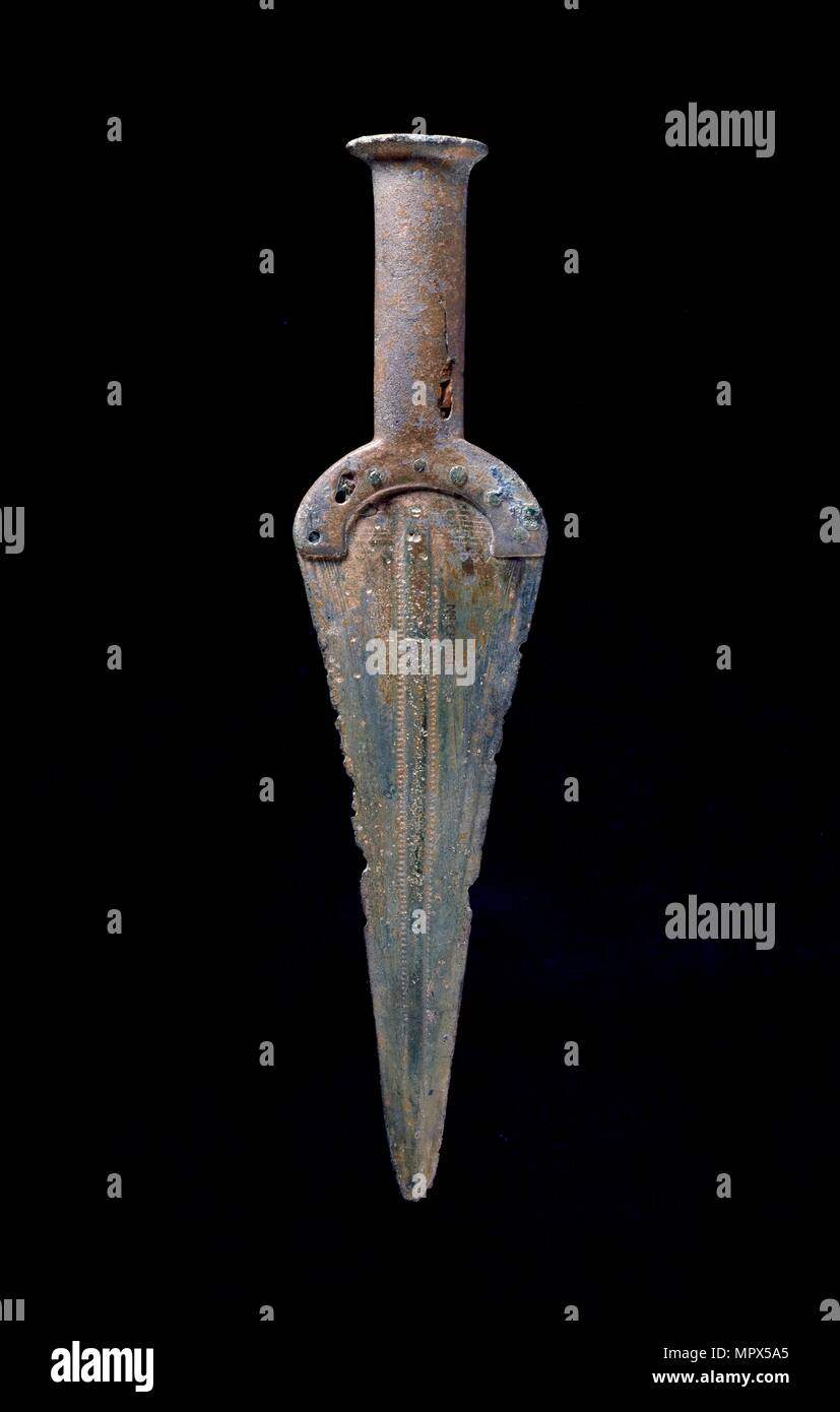 Solid-hilted dagger, Early Bronze Age (Italy), c2200BC-c1600 BC. Artist: Unknown. Stock Photo