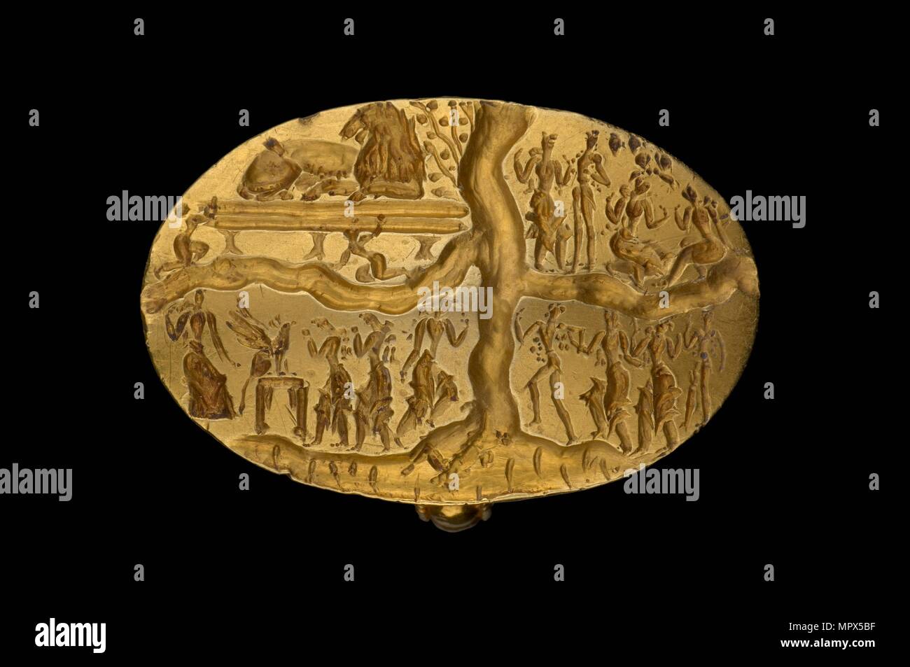 Signet ring, Late Minoan I Period, c1700-c1450BC. Artist: Unknown Stock ...