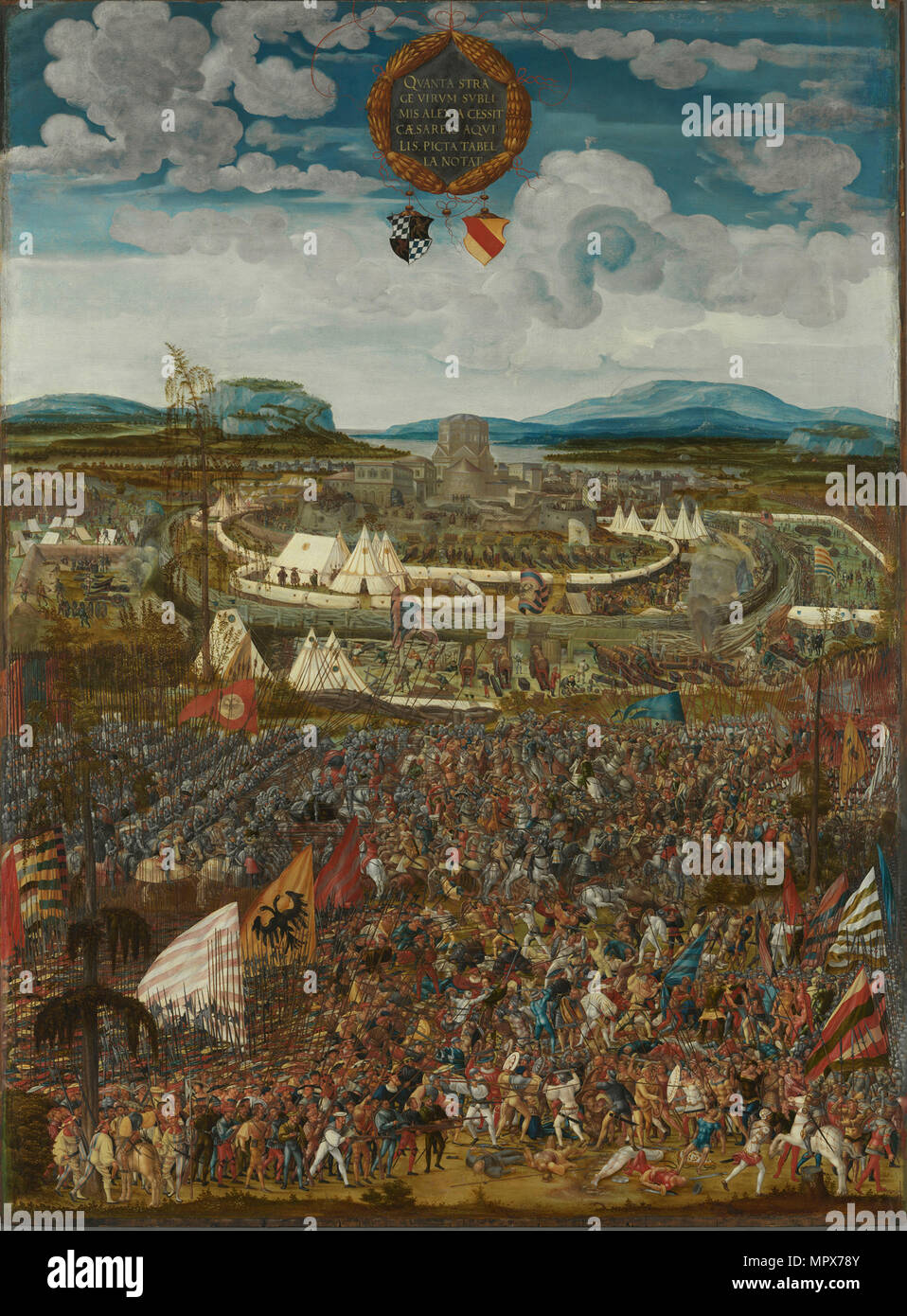The Siege of Alesia, 1533. Stock Photo