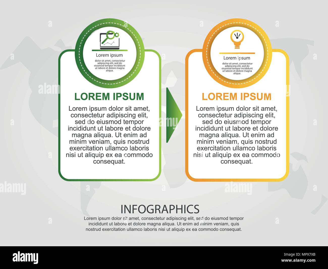 Modern vector illustration 3D. Template of circles and rectangles of ...
