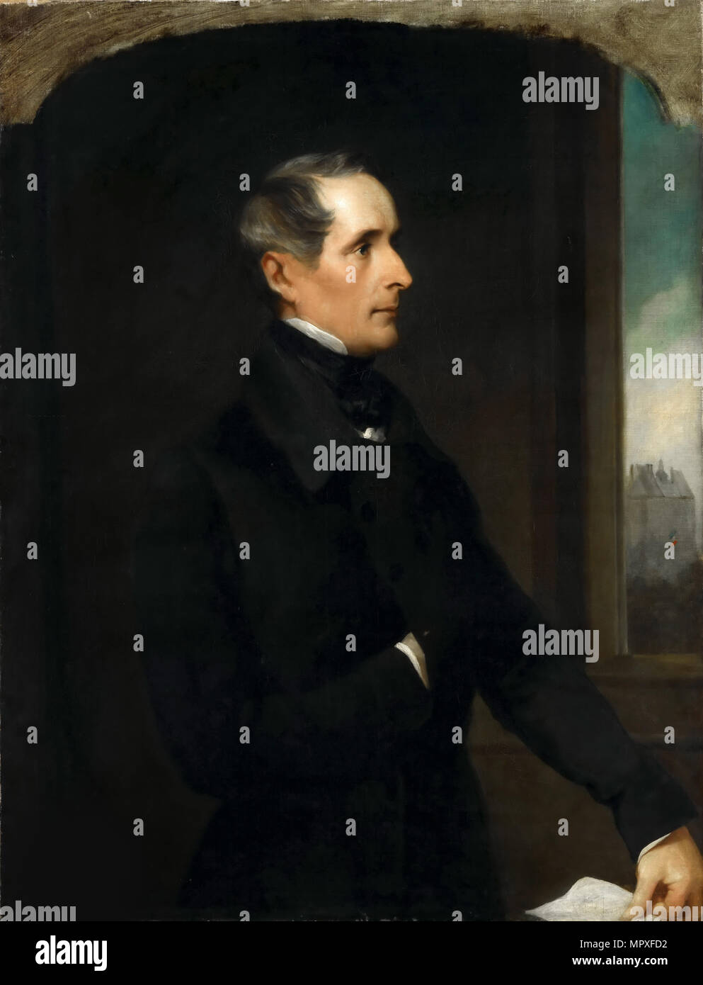 Portrait of Alphonse de Lamartine (1790-1869), 1848. Stock Photo