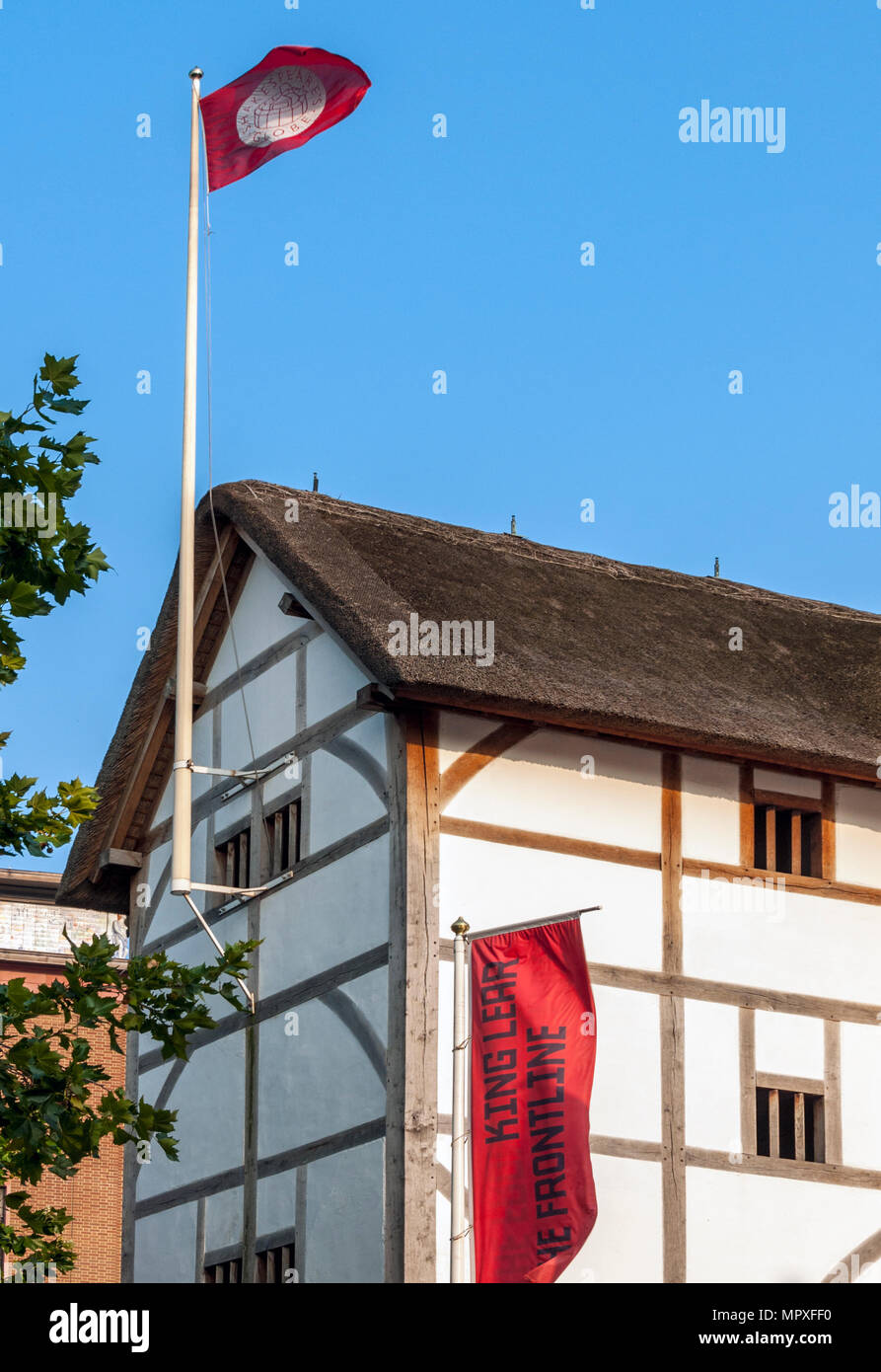Shakespeare's Globe theatre on the South Bank, London Stock Photo