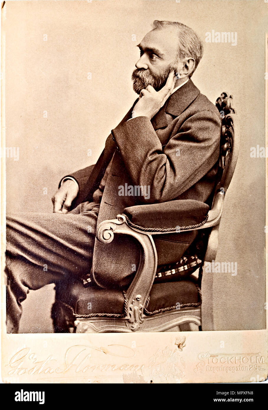Alfred Nobel (1833-1896), 1870s-1880s. Stock Photo