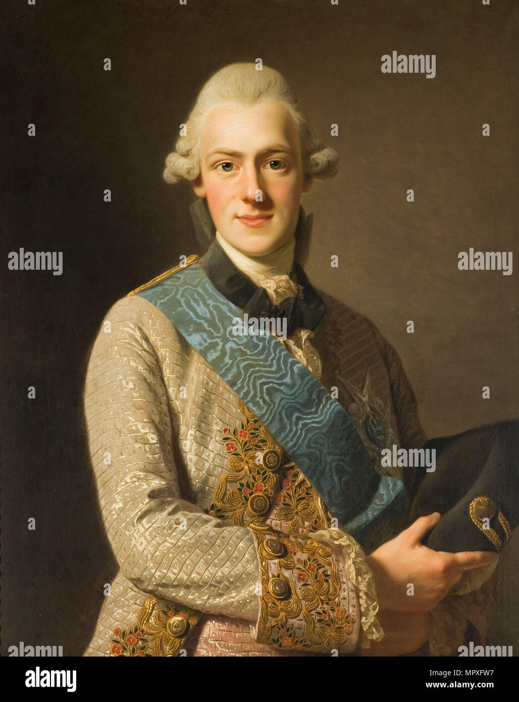 Portrait of Prince Frederick Adolf of Sweden (1750-1803), Duke of Östergötland, 1770. Stock Photo