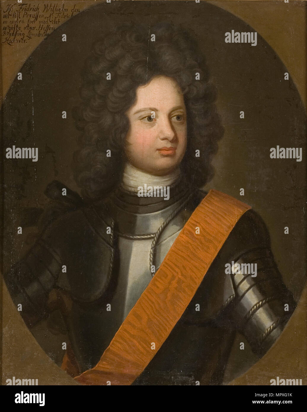 Portrait of Frederick William I (1688-1740), King in Prussia, Early 18th cen.. Stock Photo