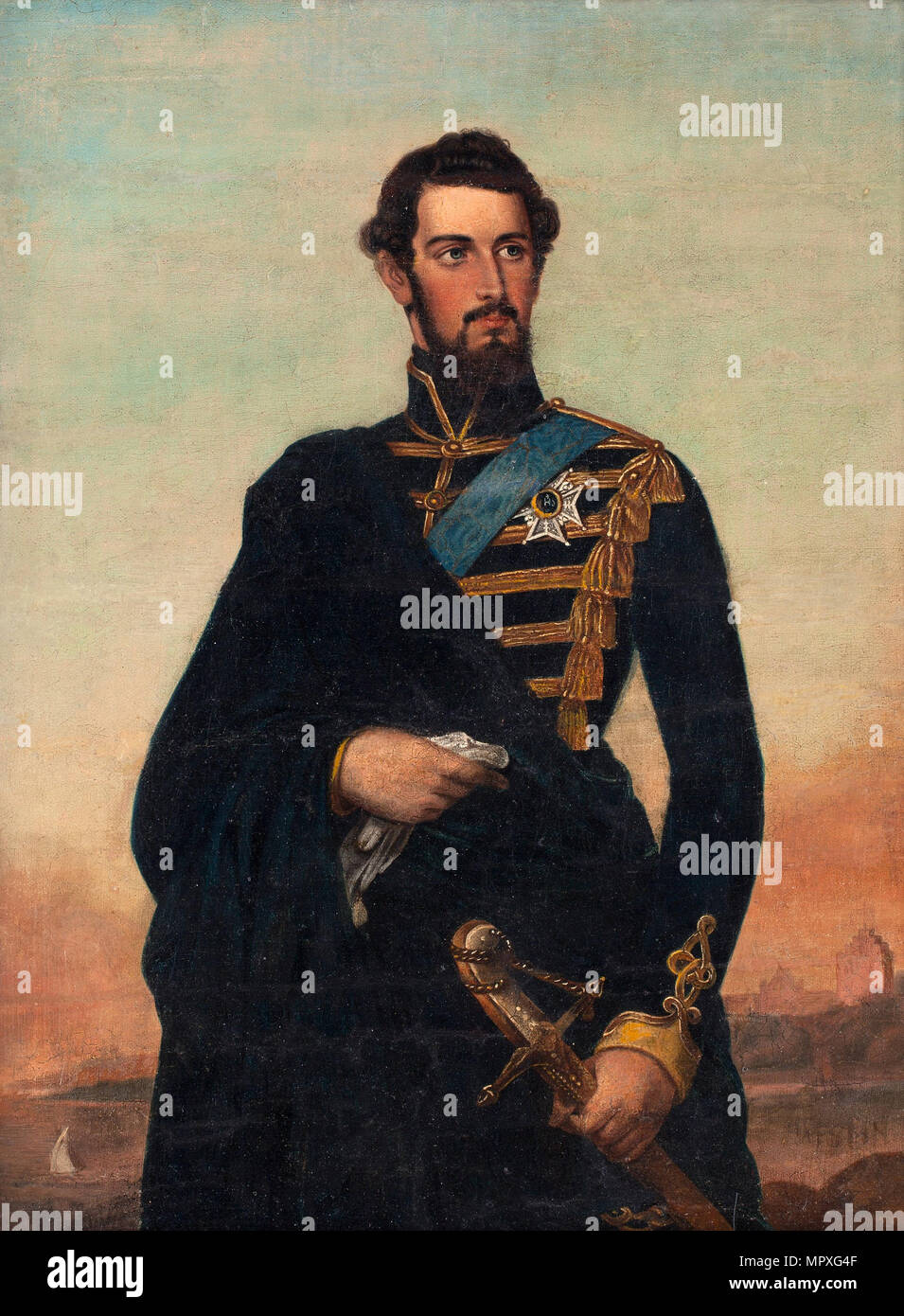 Portrait of the King Charles XV of Sweden. Stock Photo