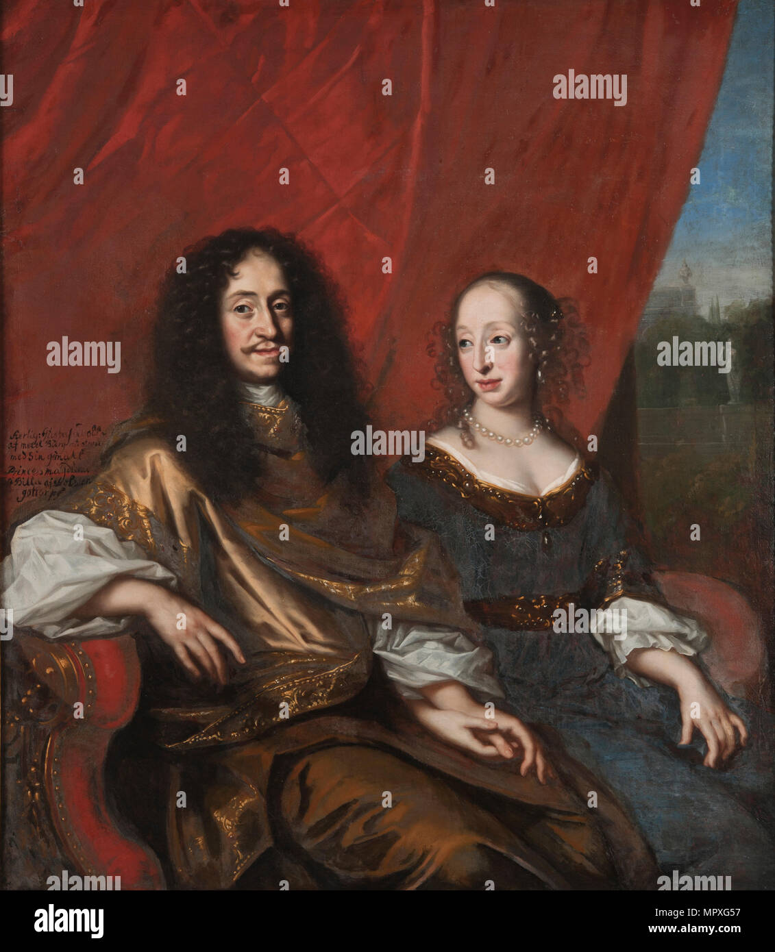 Gustav Adolph (1633-1695), Duke of Mecklenburg-Güstrow and Magdalene Sibylle of Holstein-Gottorp (16 Stock Photo
