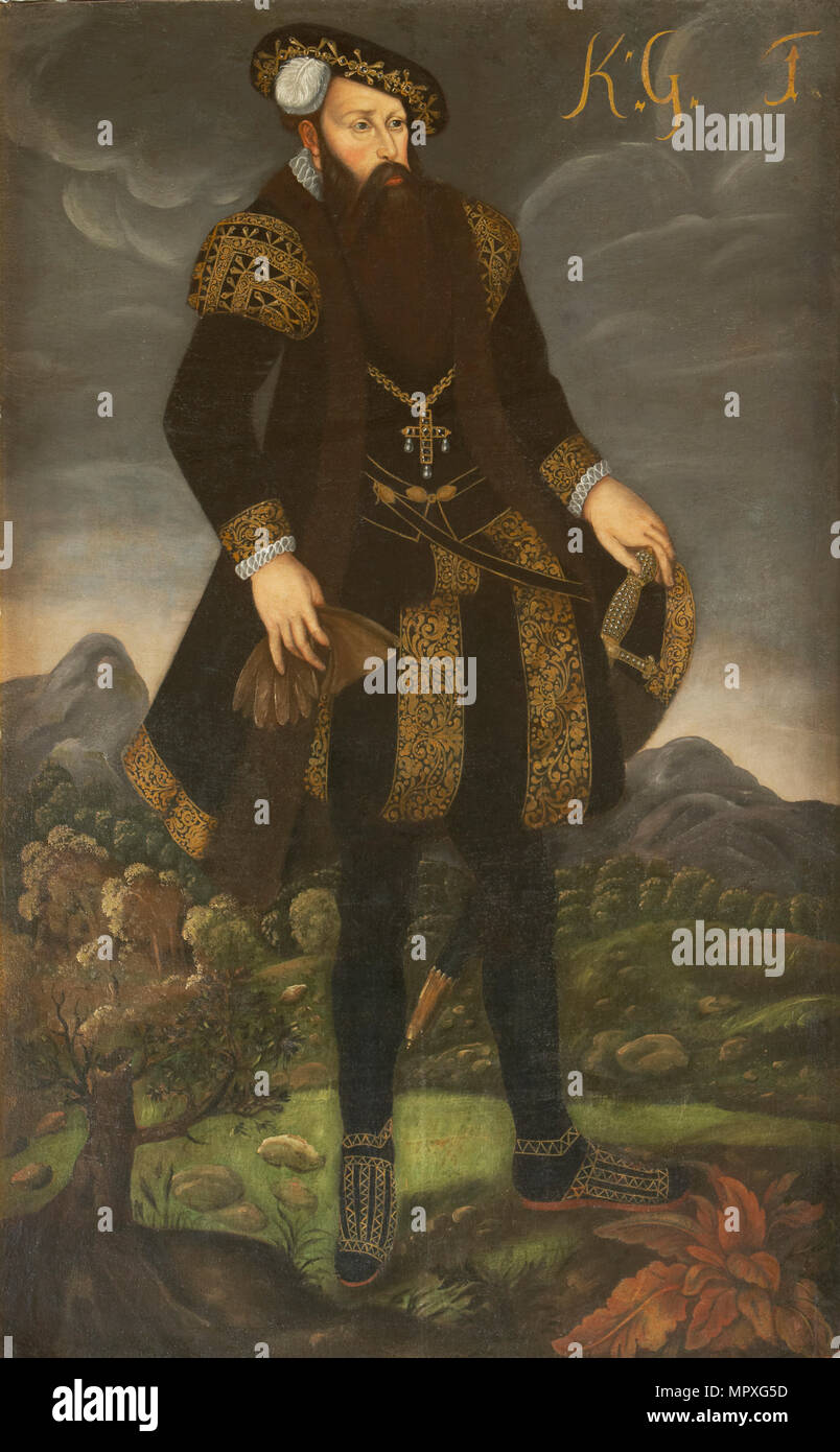 Portrait of the King Gustav I of Sweden (1496-1560). Stock Photo