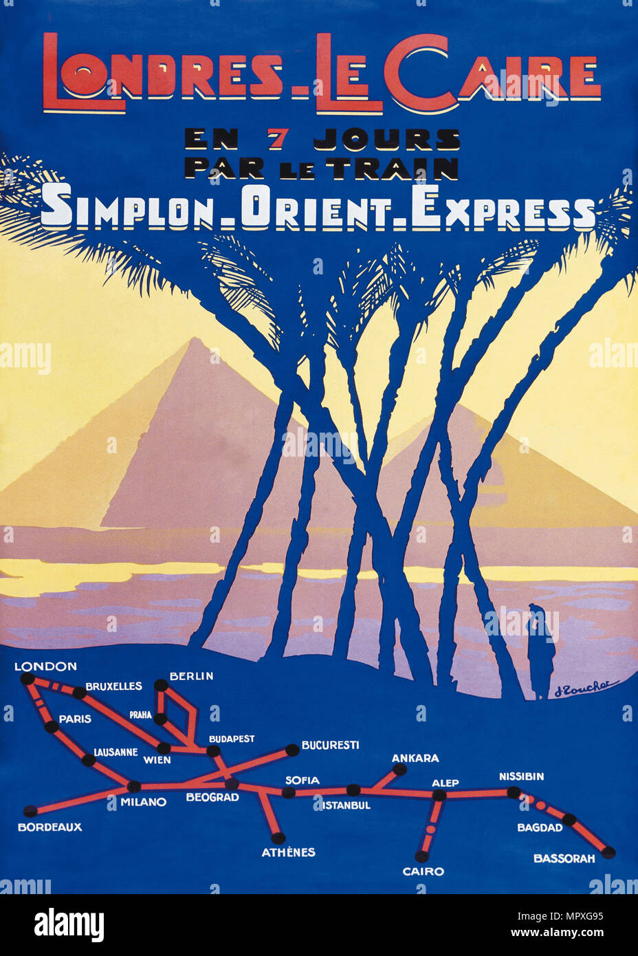 Simplon-Orient-Express, Londres-le Caire, c. 1930. Stock Photo