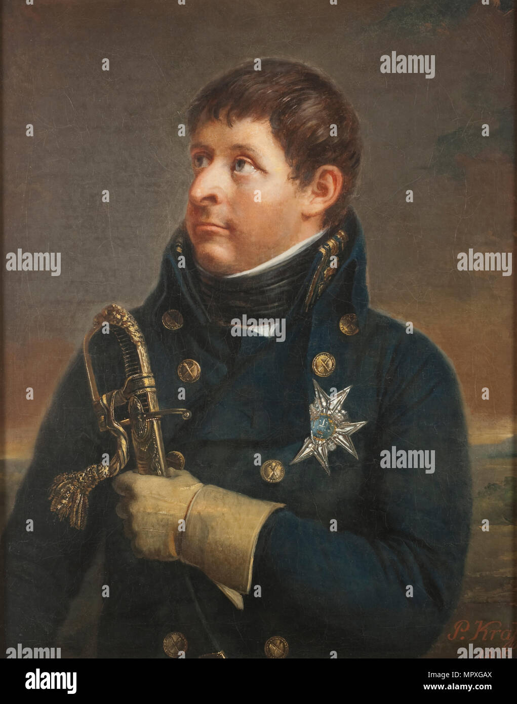 Portrait of Christian August of Schleswig-Holstein-Sonderburg-Augustenborg (1768-1810), 1809. Stock Photo