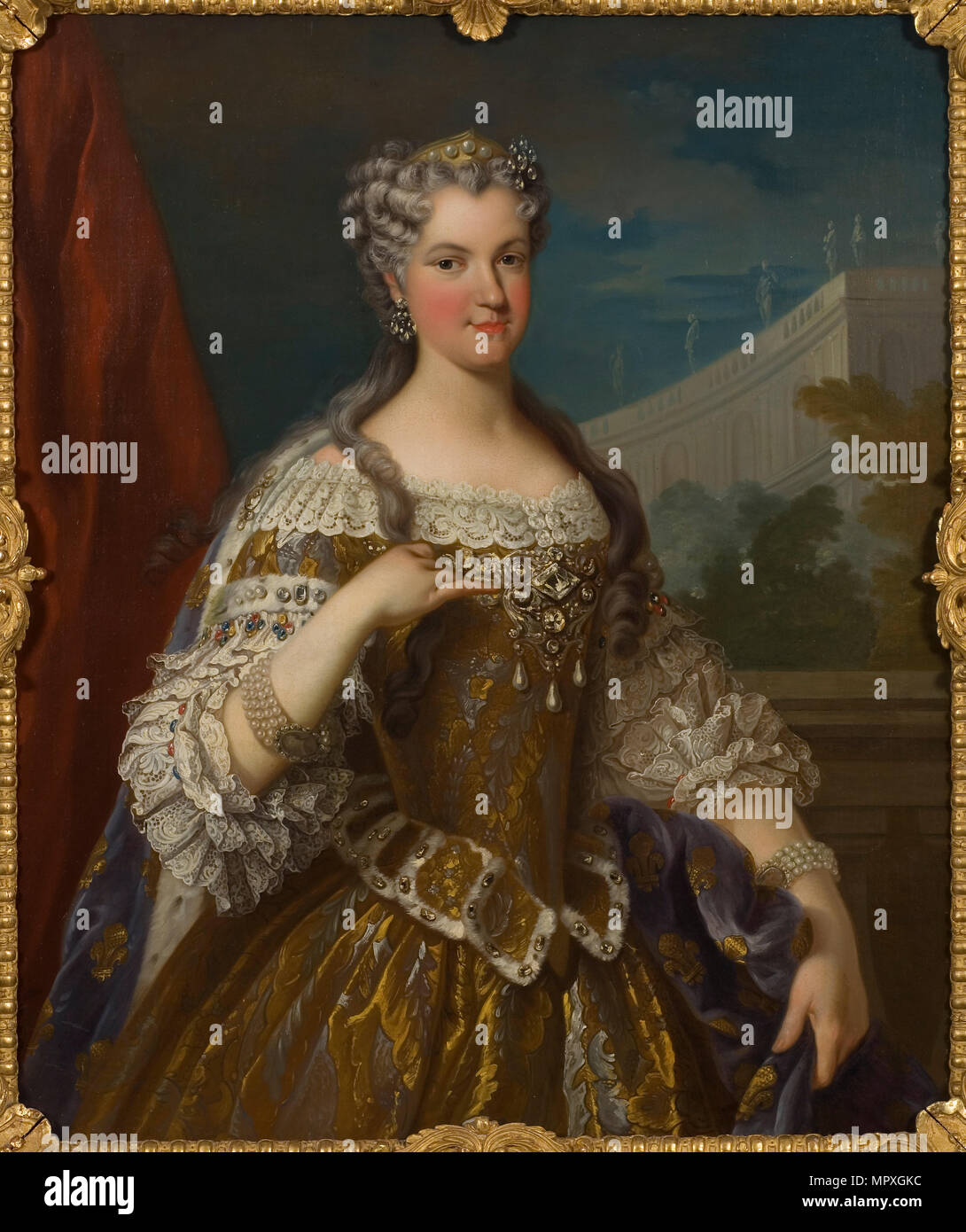 Portrait of Marie Leszczynska, Queen of France (1703-1768). Stock Photo