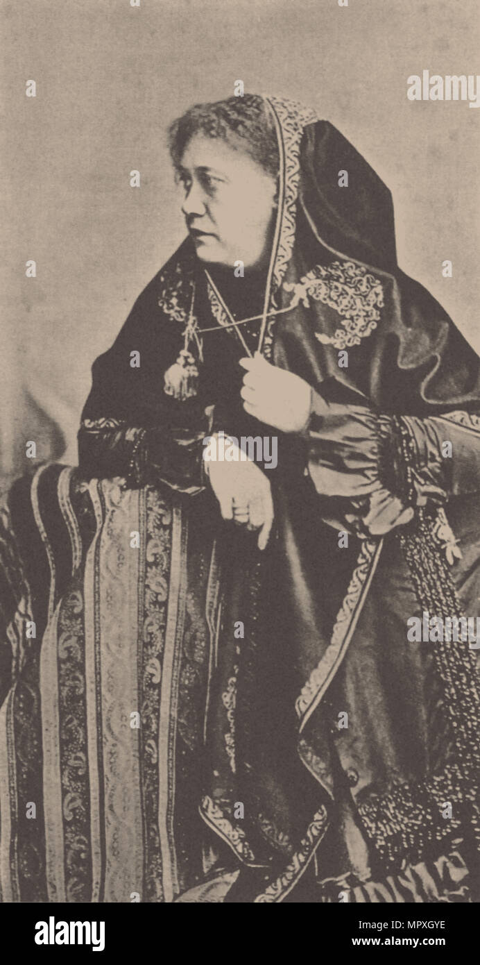 Helena Blavatsky (1831-1891), c. 1875. Stock Photo